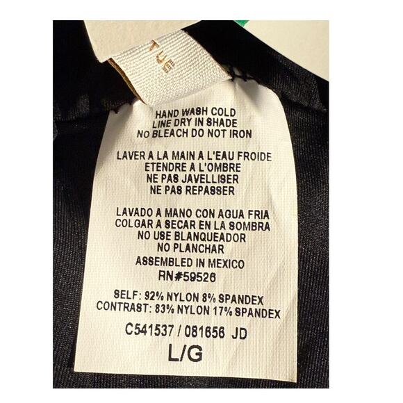 NEW BECCA by Rebecca Virtue Large Fine Line Tessa Crossover High Neck One-Piece - Picture 5 of 5